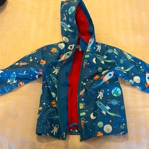 Space motif boy’s raincoat- 3T- 4T in size